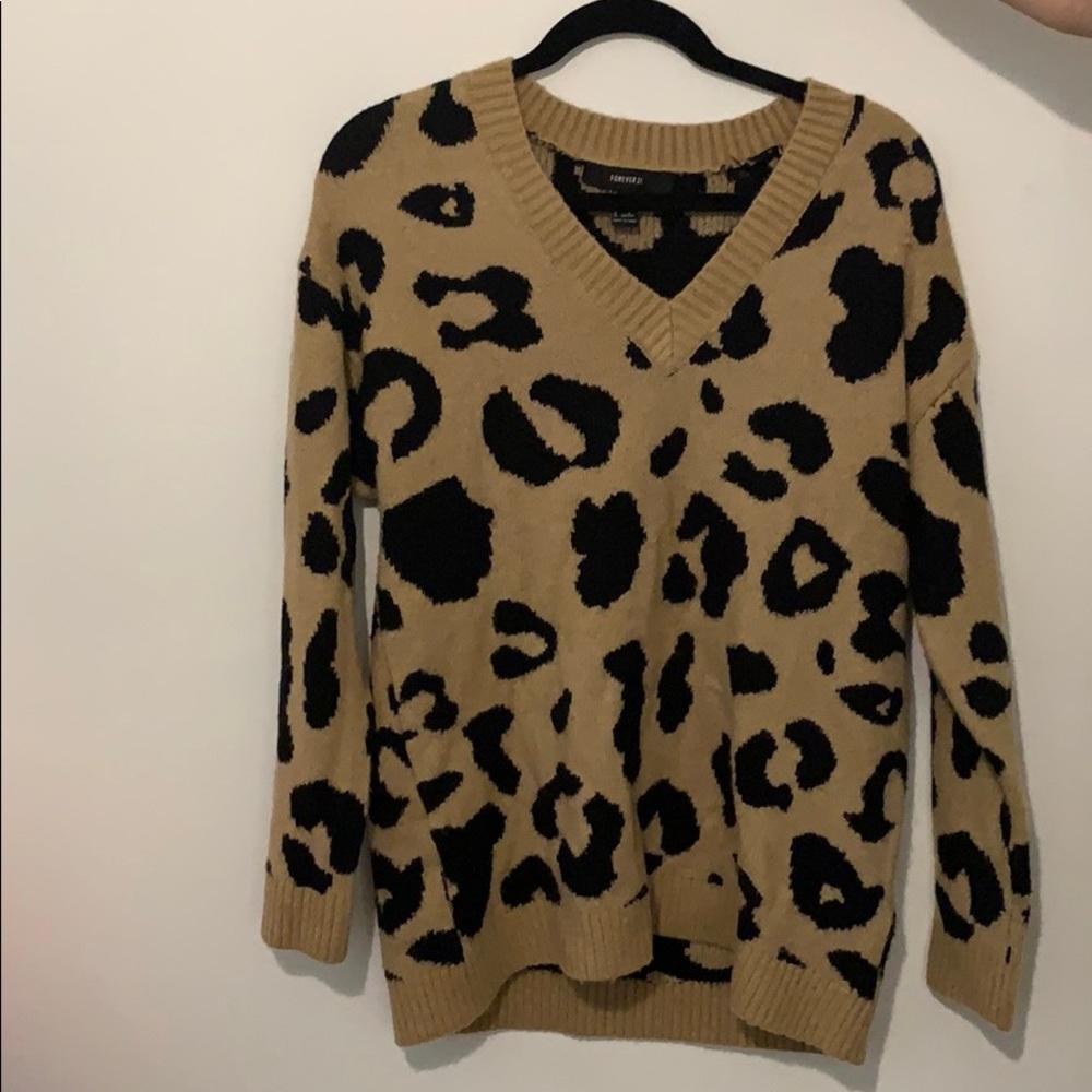 Knitted cheetah sweater